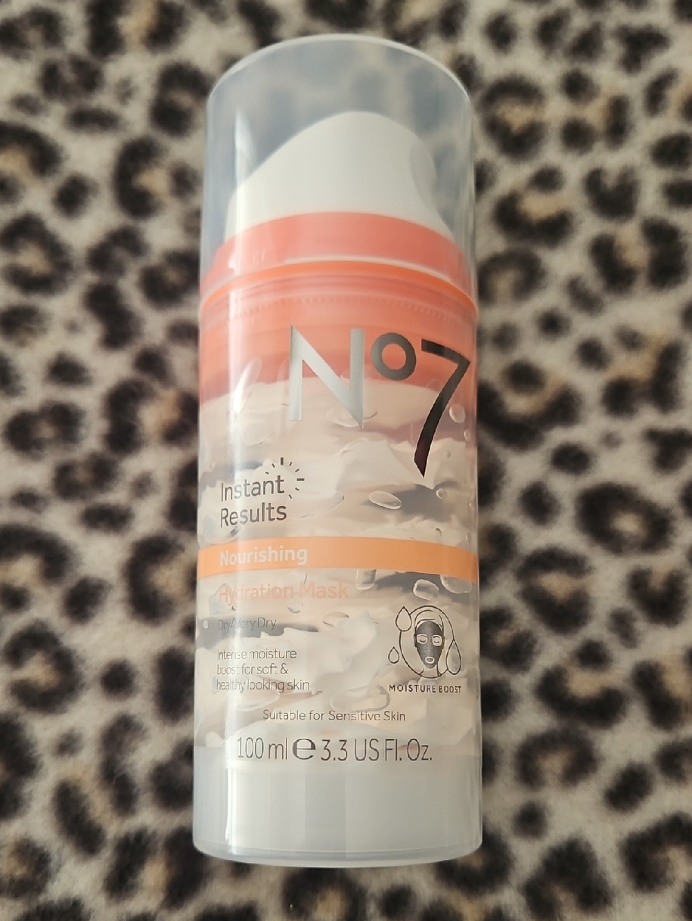 No7 Instant Results Nourishing Hydration Mask, Dry/Very Dry Skin, 3.3 oz, NEW